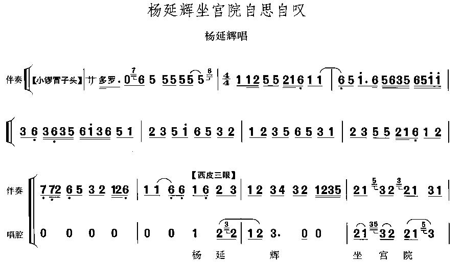 杨延辉坐宫院自思自叹图片